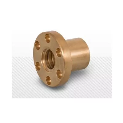   Trapézmenetes Anya Gépi mozgatás Peremes Bronz 14X3 Jobbos