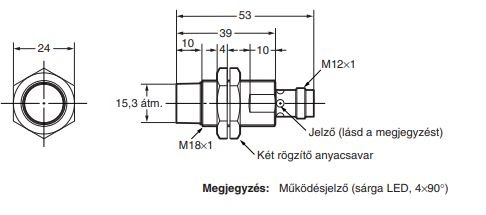Induktív érzékelő Omron E2A-M18KN16-M1-B3