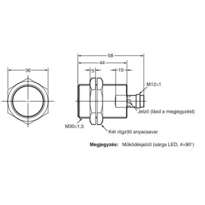 Inductive sensor Omron E2A-M30KS15-M1-B1