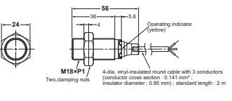 Inductive sensor Omron E2B-M18KS08-WP-B2 2M