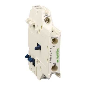 According to Schneider Magnetic contactor. block side NC/NO LAD8N11