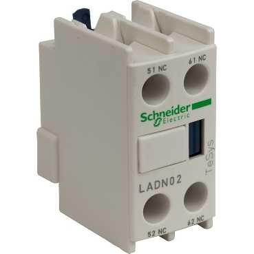 Schneider Magnetic contactor auxiliary 2NC front panel LADN02