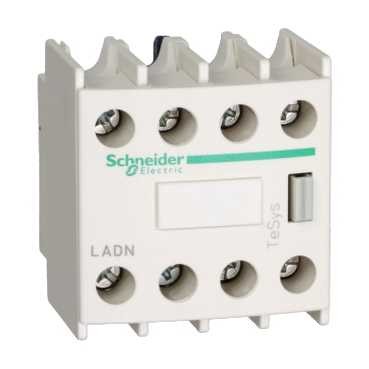 Schneider Auxiliary contactor 2NO+2NC front spring LADN22