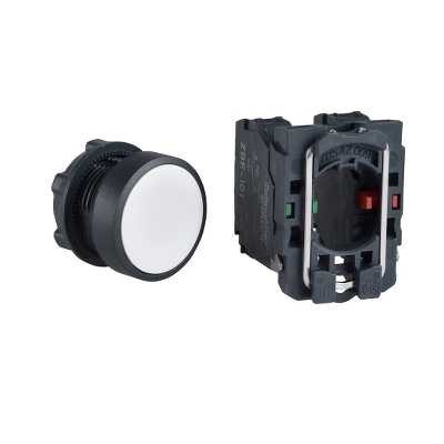 Schneider Nyomógomb 22mm fehér 1NO+1NC XB5AA15