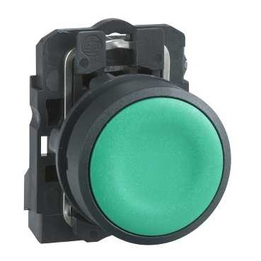 Schneider Push button 22mm green 1NO XB5AA31