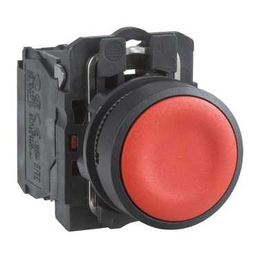 Schneider Push button 22mm red 1NC XB5AA42