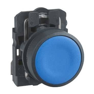 Schneider push button 22mm blue 1NO XB5AA61