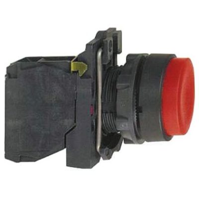 Schneider nyomógomb 22mm piros kiálló fej XB5AL42