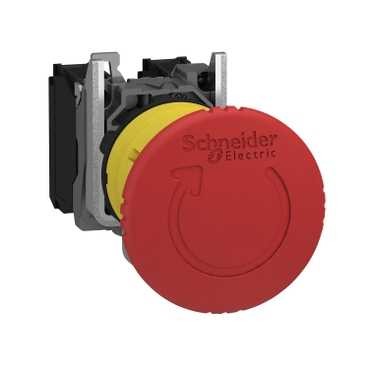 Schneider Emergency button 22mm head diameter: 40mm 1NO+1NC XB5AS8445