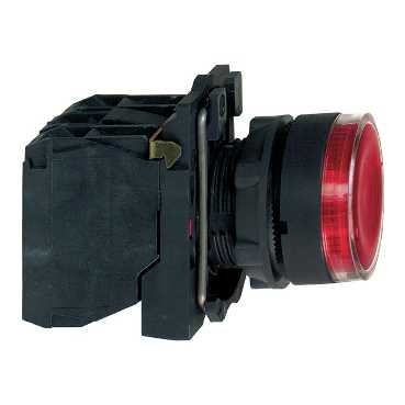 Schneider Illuminated push button with 22mm red LED XB5AW34B5