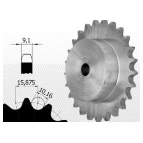 Stainless steel Sprocket 10B 5/8 X 3/8 ''