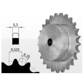 Stainless steel Sprocket 06B 3/8 X 7/32 ''